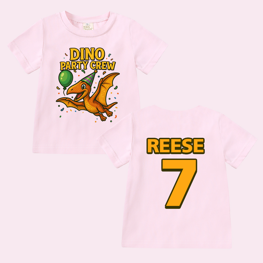Personalized Dinosaur Party Birthday T-Shirt | inBirth34
