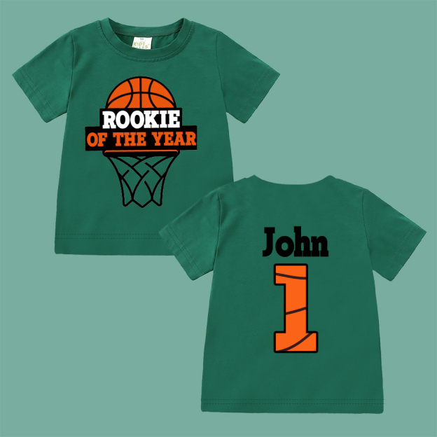 Personalized Basketball Rookie Of The Year Birthday T-Shirt | inBirth03