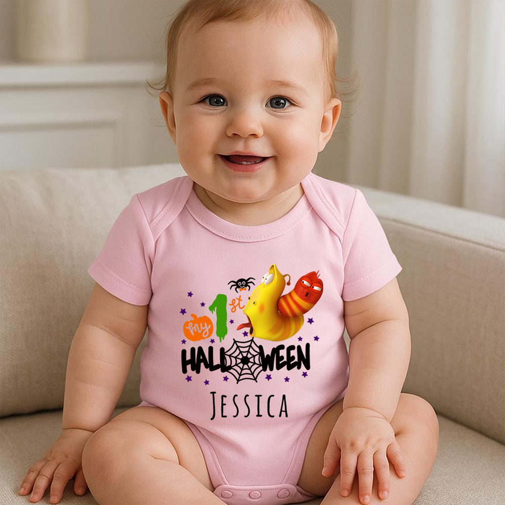 Personalized Larva's Halloween Funny Baby Romper | Larva01