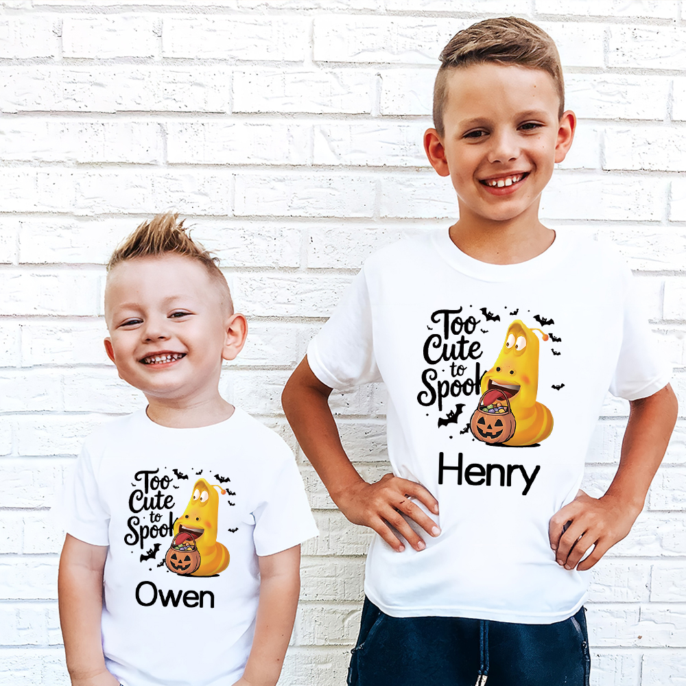 Personalized Larva's Halloween Funny Kid Shirt | Larva06