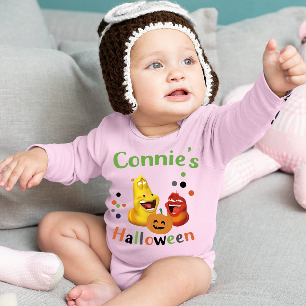 Personalized Larva's Halloween Funny Baby Romper | Larva18