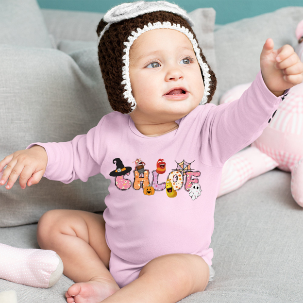 Personalized Larva's Halloween Funny Baby Romper | Larva15