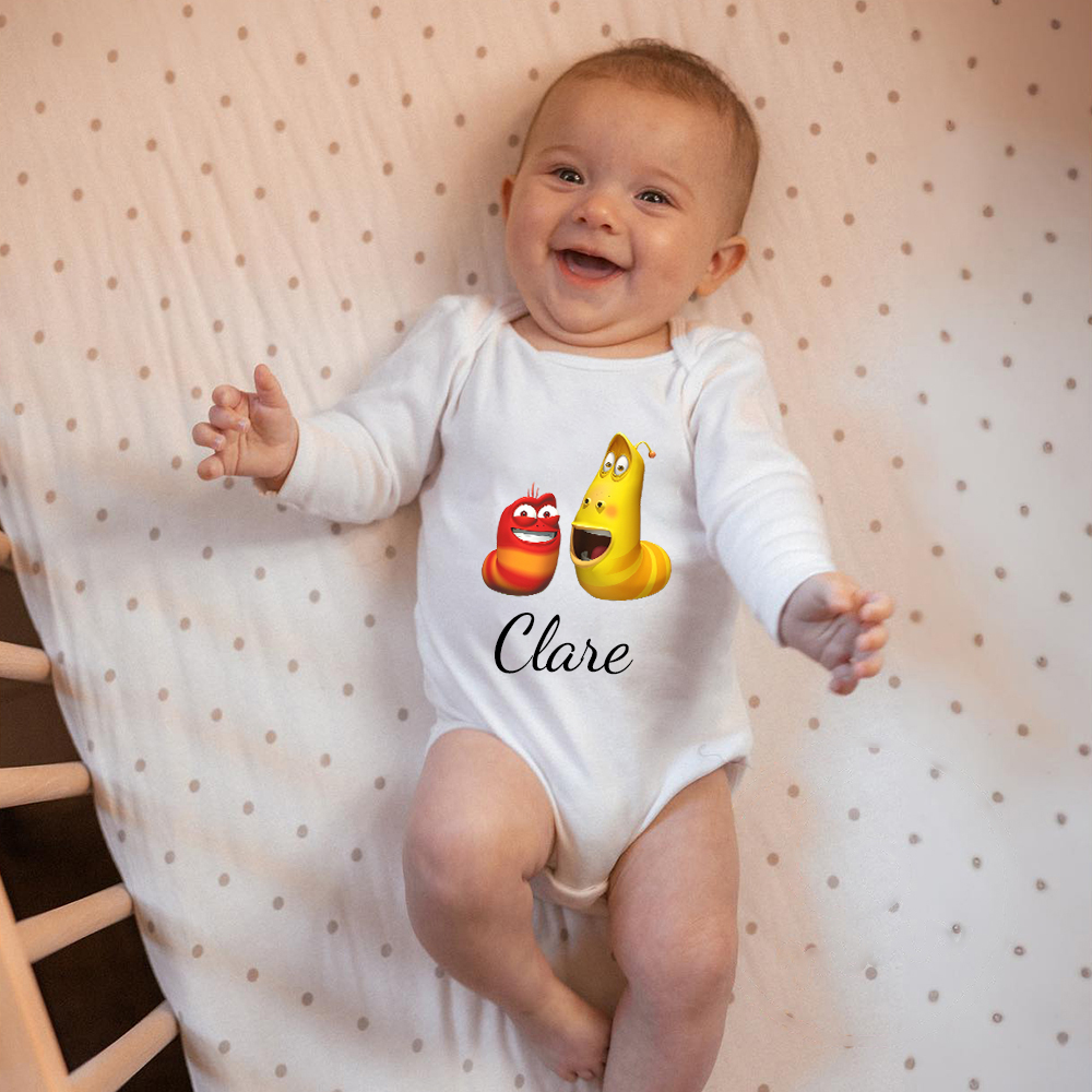 Personalized Larva's Funny Baby Romper | Larva24