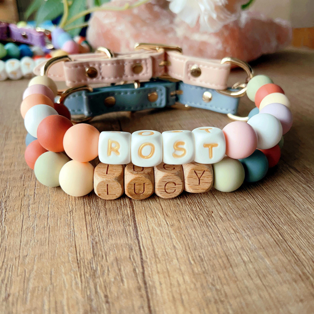 Personalized Handmade Beaded Adjustable Buckle Dog Collar | BKPet221