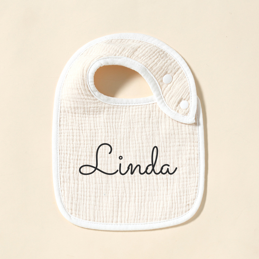 Personalized Embroidered Baby Cotton Bibs | CWBaby306