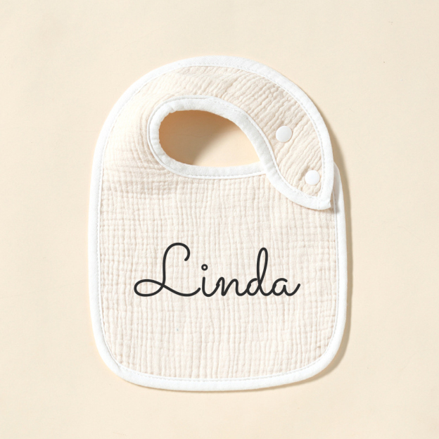Personalized Embroidered Baby Cotton Bibs | CWBaby306