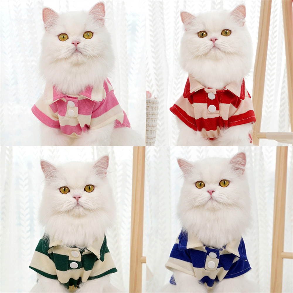 Personalized Leather Patch Pet Stripe Polo Shirt | BKPet223