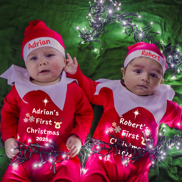 Personalized Christmas Newborn Prop Set Lovely Outfit | MCGift168