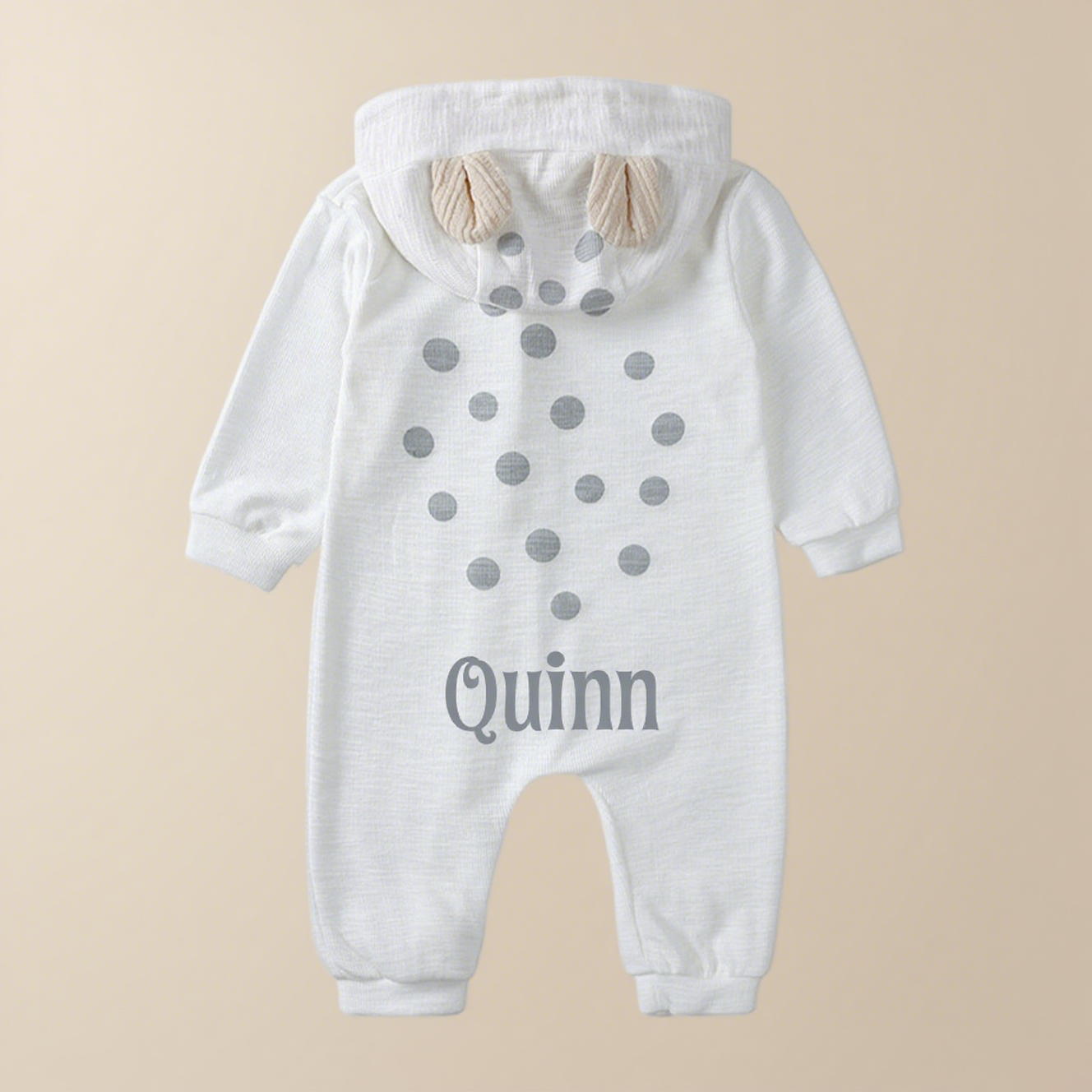 Personalized Baby Cute Bambi Hooded Jumpsuit | CWBaby319