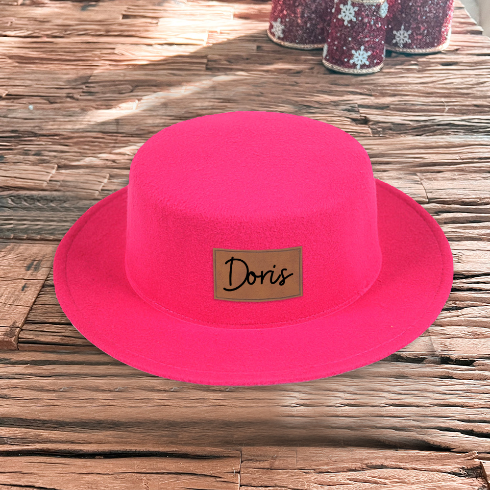Personalized Leather Patch Jazz Hat for Comfort & Unique | CWBeach104