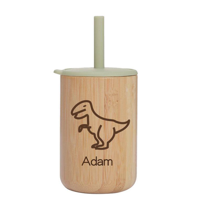 Personalized 5oz Eco-friendly Bamboo & Silicone Non-spill Cup | YouBottle57
