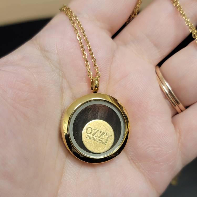 Personalized Pet Precious Memory Glass Locket Jewelry | BKPet364