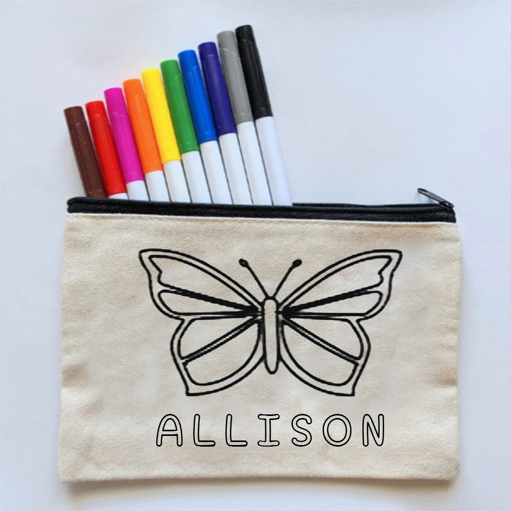 Personalized Gift Color Your Own Bag Kit (Colored Pencils Included)