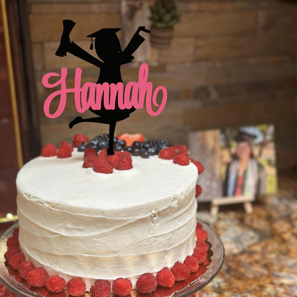 Personalized Graduation Girl/ Boy Silhouette Cake Decorations Topper | CWGift50