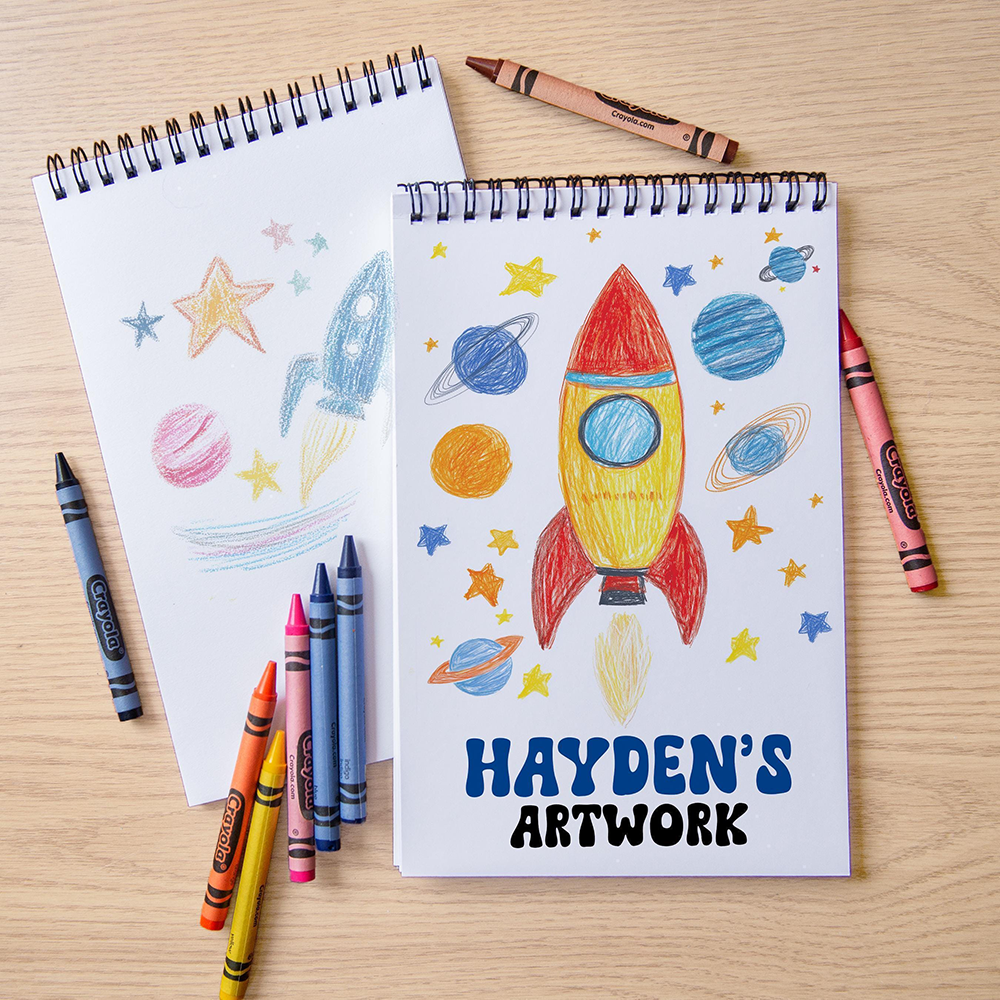 Personalized Kids Drawing Art Sketchbook | CWToy193