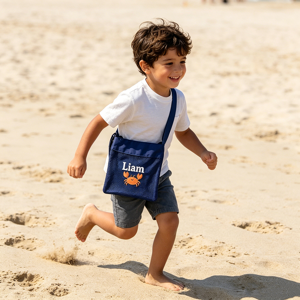 Personalized Embroidered Mesh Beach Bag For Kids | CWBeach252