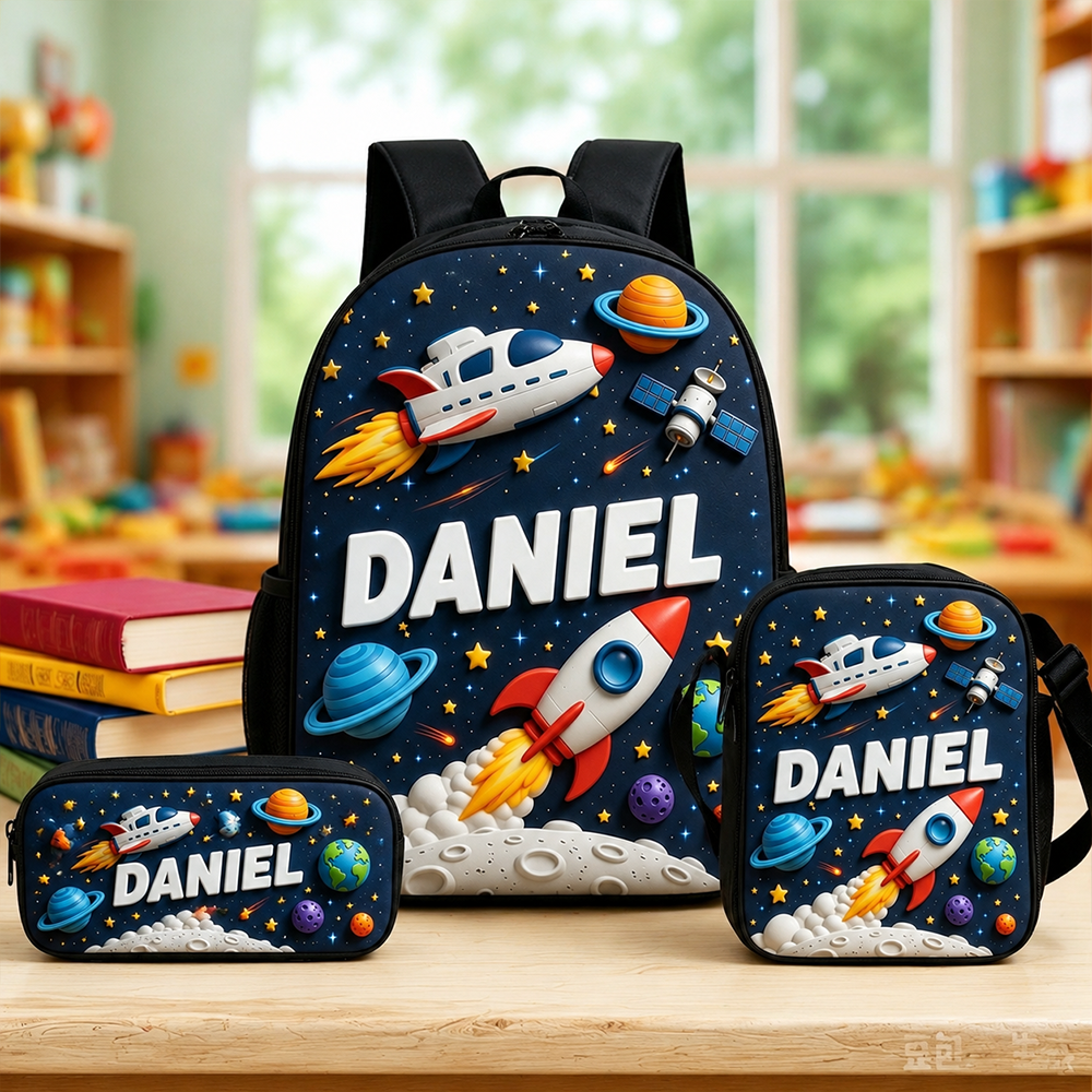 Personalized Kid Space Astronaut Backpack Set | CWPack382