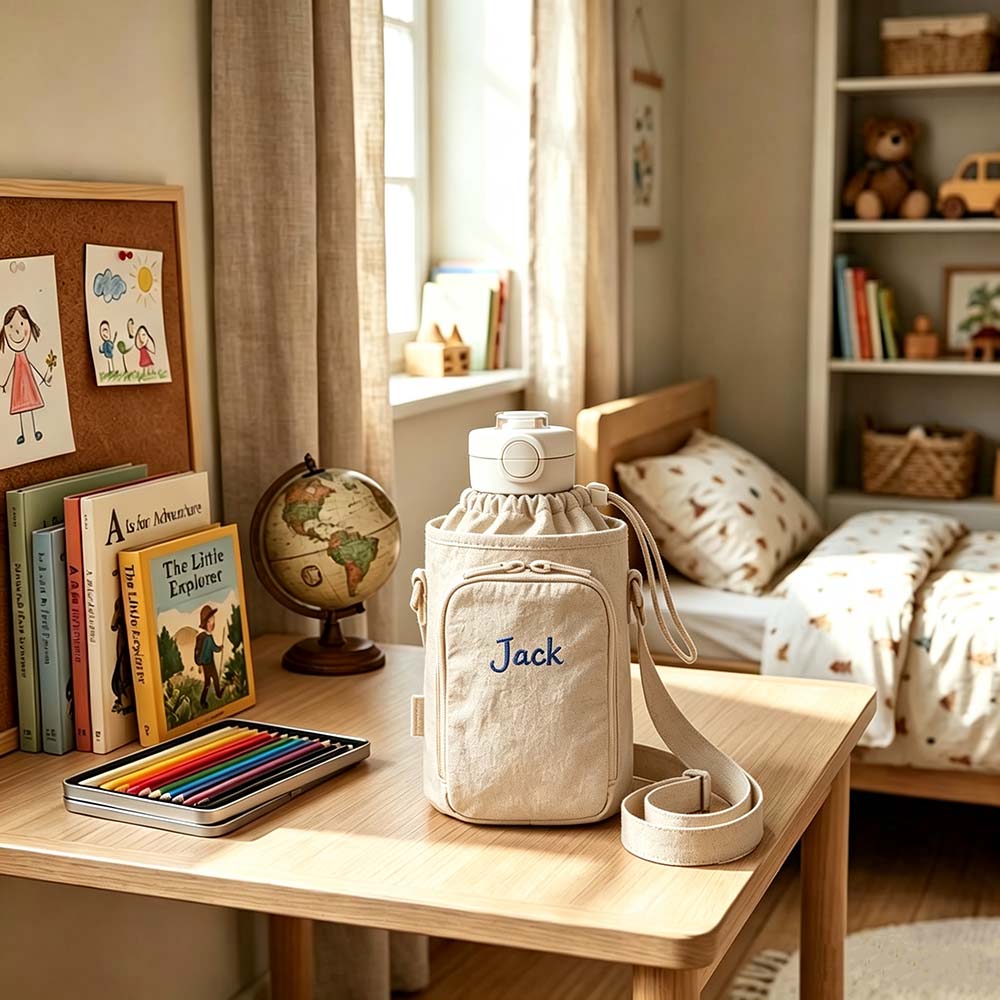 Personalized Embroidered Kids Water Bottle Carrier | CWPack387