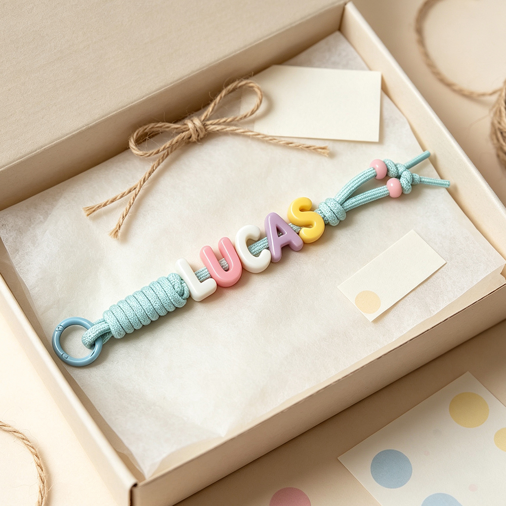 Personalized Colorful Name Letter Beaded Bag Tag | CWGift76