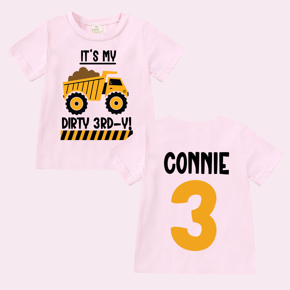 Personalized Truck Construction Dirty Birthday T-Shirt | inBirth25