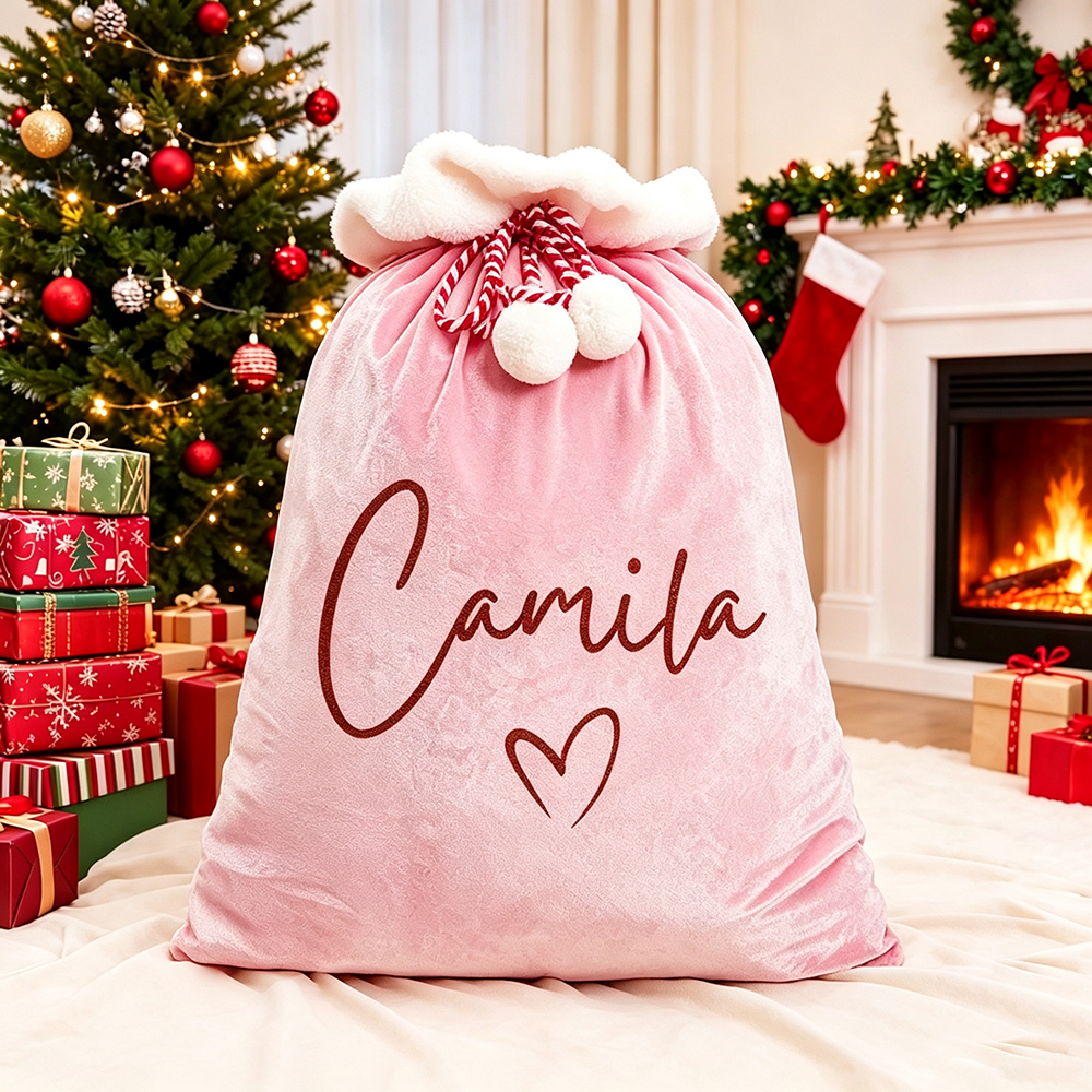 Personalized Christmas Velvet Santa Sack for Gifts | MCGift102