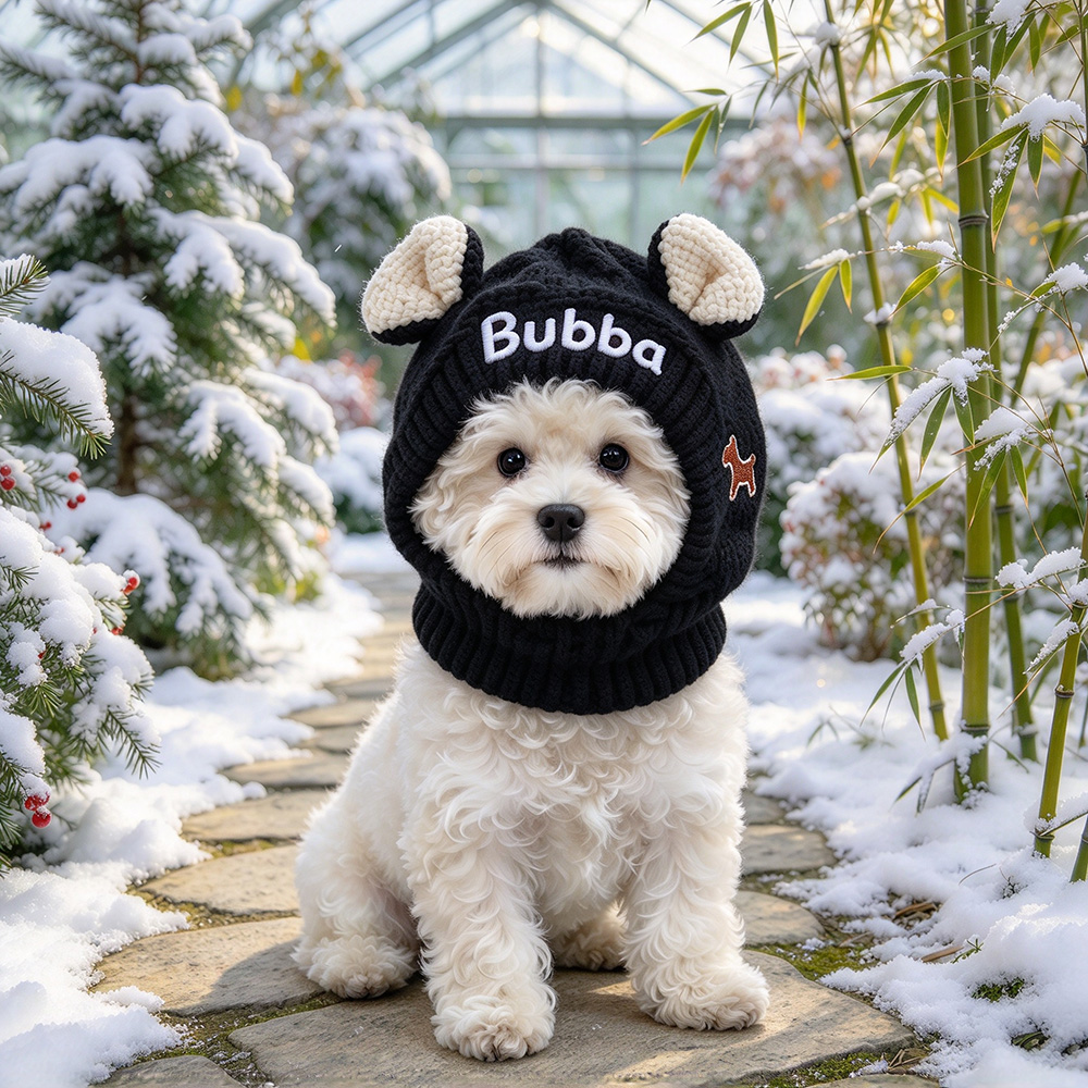 Personalized Embroidered Pet Winter Anti Noise Earmuffs Hat | BKPet206