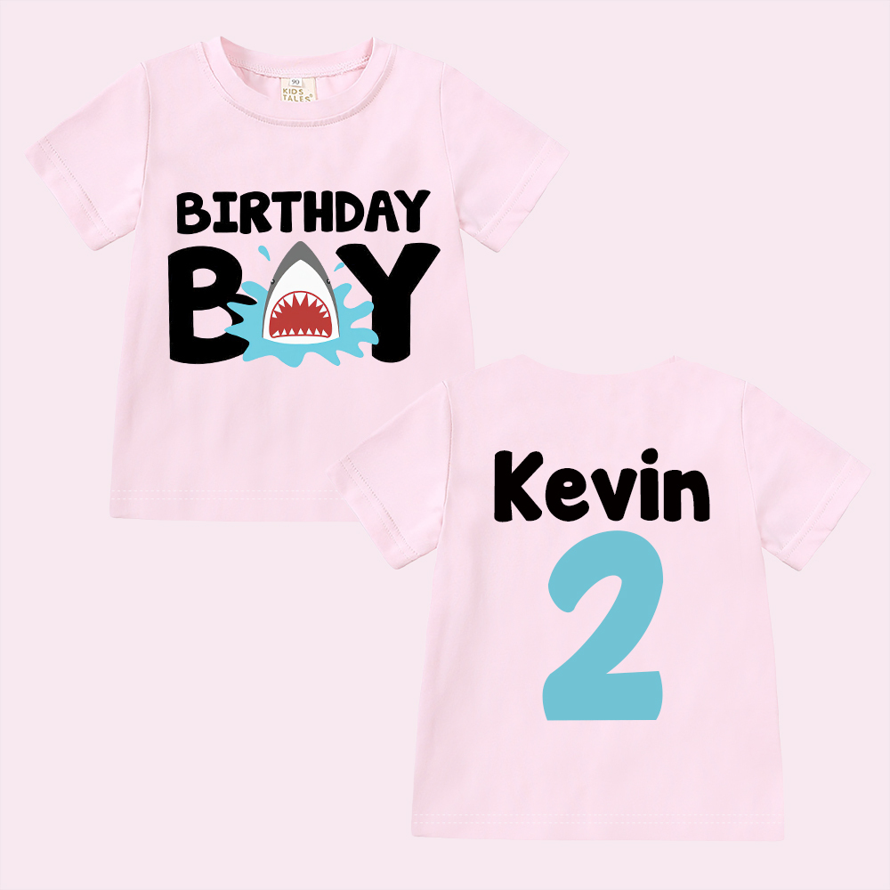 Personalized Boy Shark Birthday T-Shirt | inBirth30