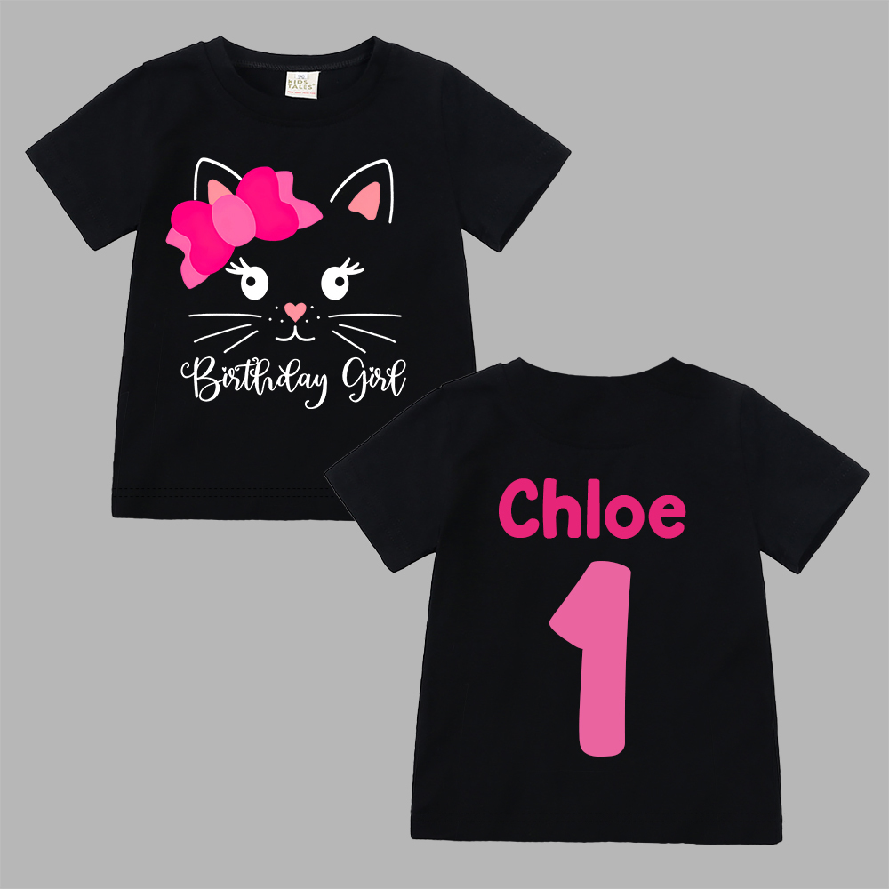 Personalized Cat Theme Kitten Birthday T-Shirt | inBirth32