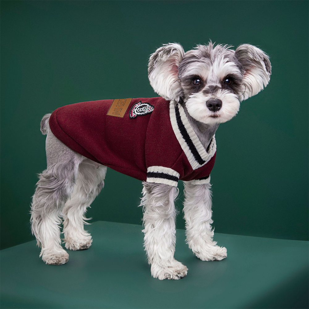 Personalized Leather Patch Pets Sweater | BKPet98
