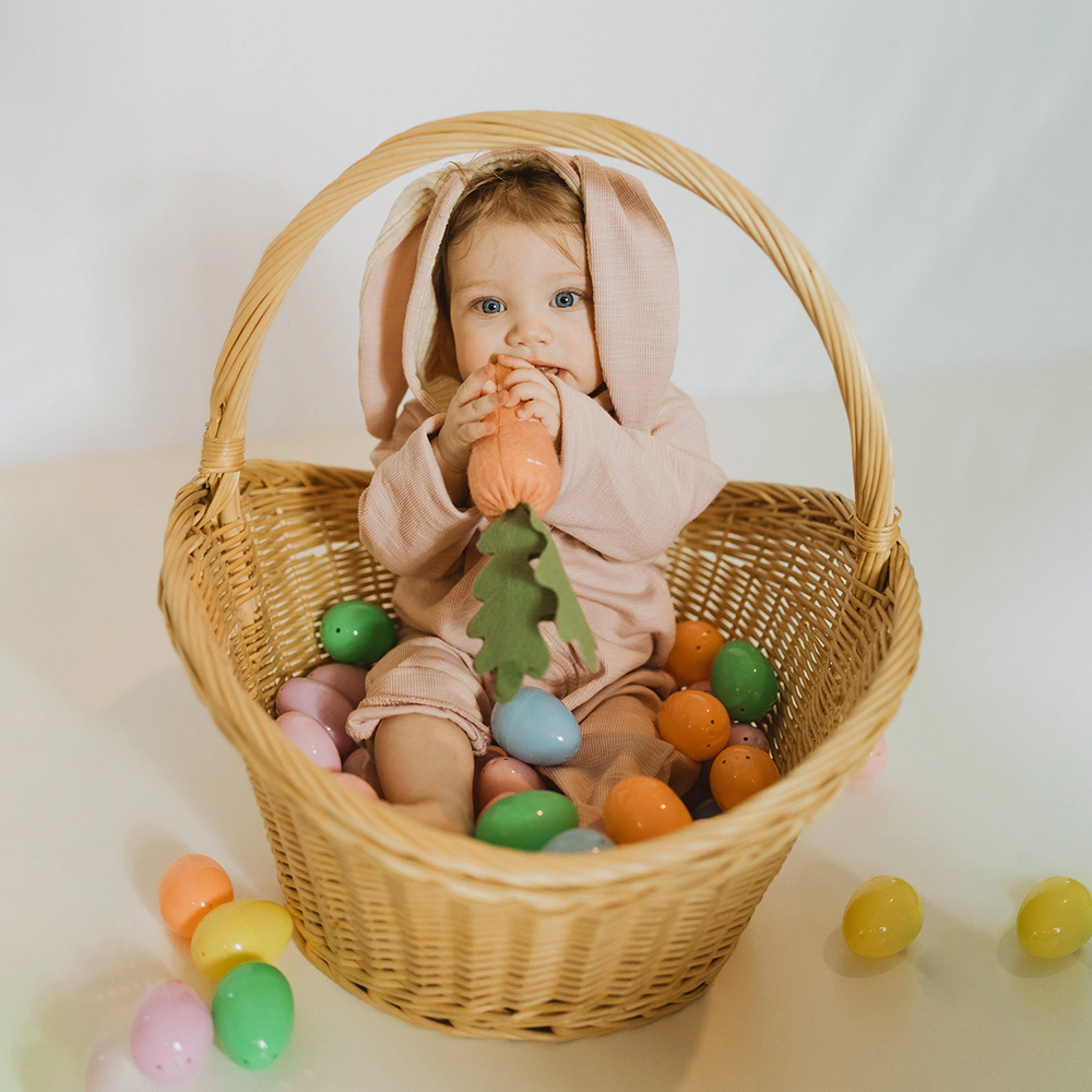 Personalized Easter Baby Bunny Ears Romper | CWbaby4001