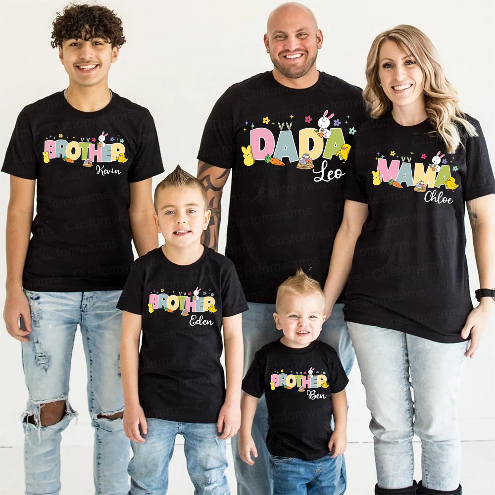 Personalized Family Happy Easter Matching Shirt | CWEaster56