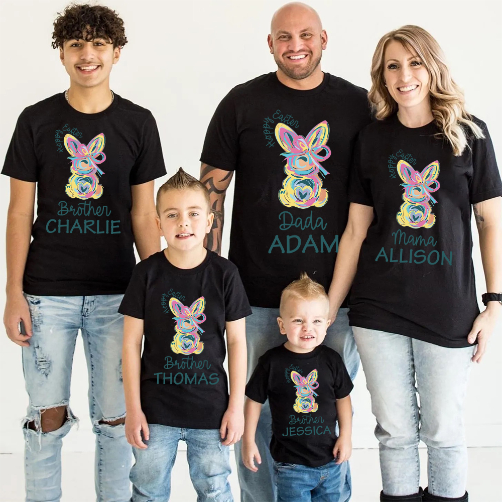 Personalized Family Happy Easter Matching Shirt | CWEaster58