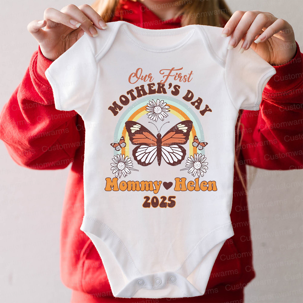 Personalized First Mother's Day Mommy and Baby Outfit | CWFamily34
