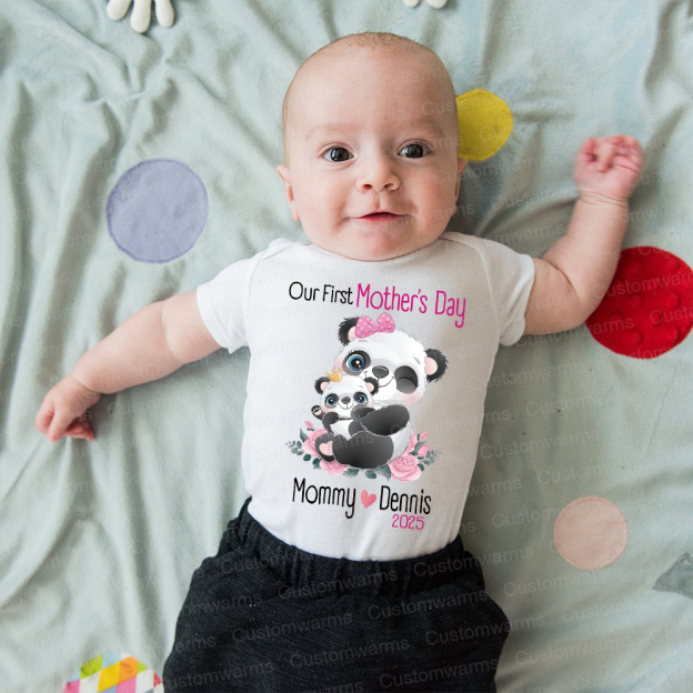 Personalized First Mother's Day Mommy and Baby Outfit | CWFamily37