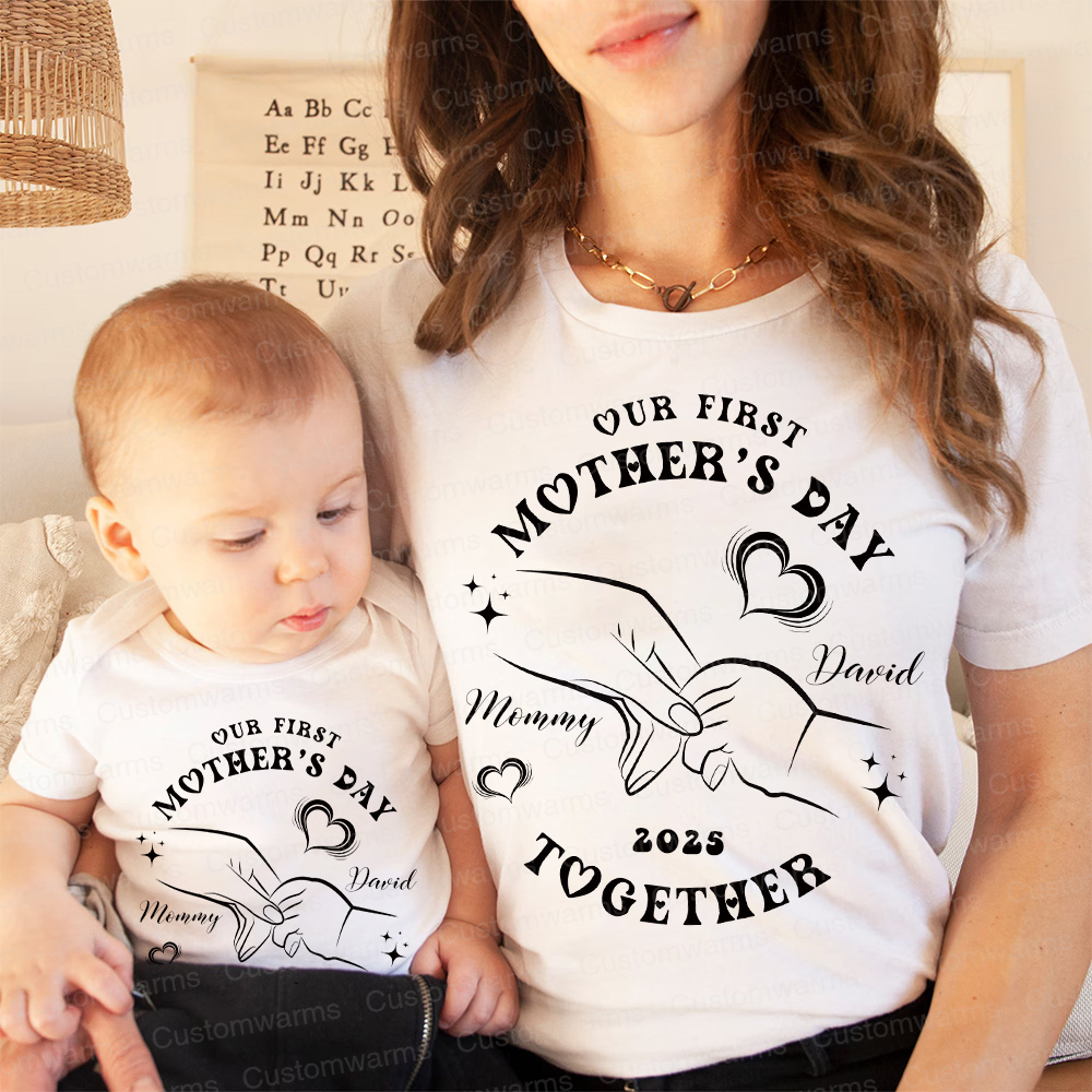 Personalized First Mother's Day Mommy and Baby Outfit | CWFamily39