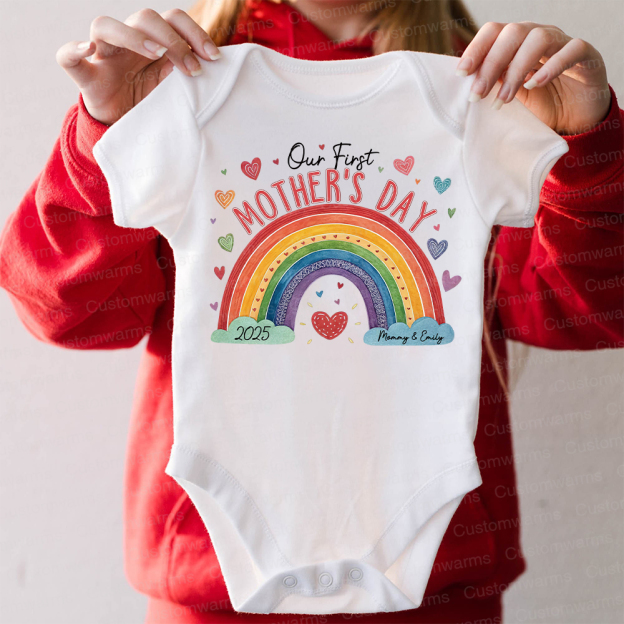 Personalized First Mother's Day Mommy and Baby Outfit | CWFamily21
