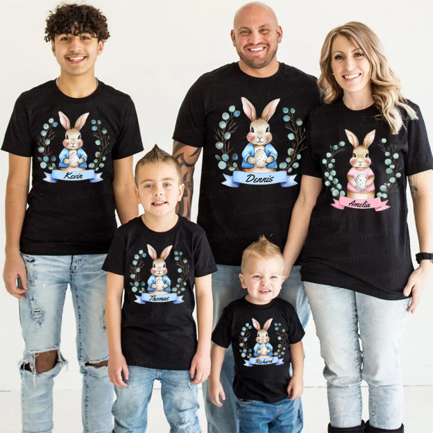 Personalized Family Happy Easter Matching Shirt | CWEaster61