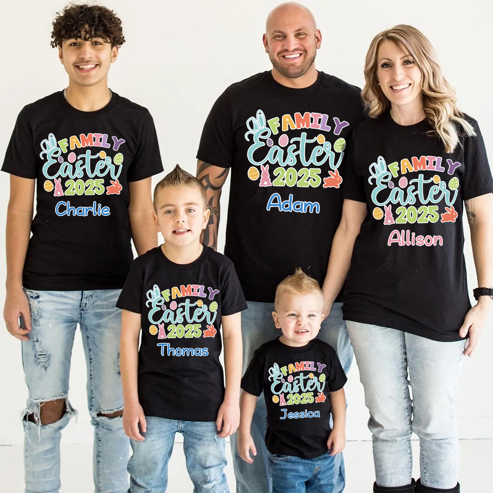 Personalized Family Happy Easter Matching Shirt | CWEaster65