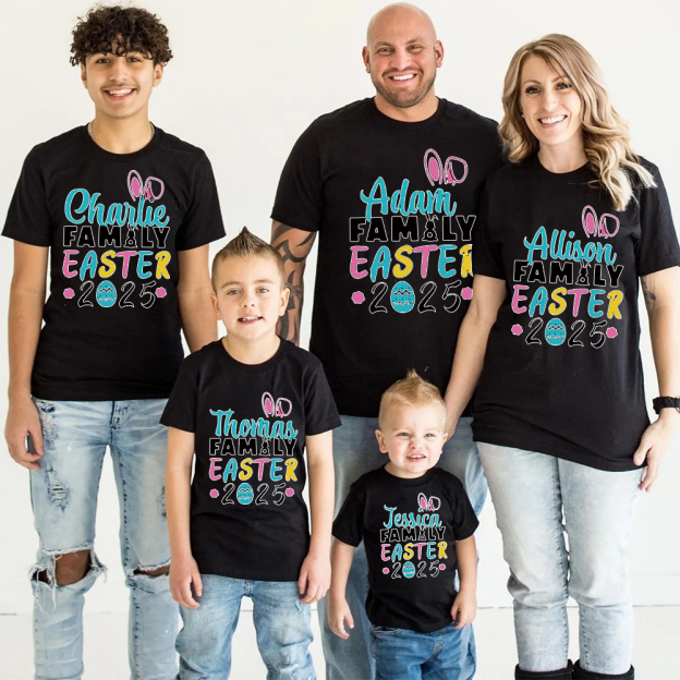 Personalized Family Happy Easter Matching Shirt | CWEaster66