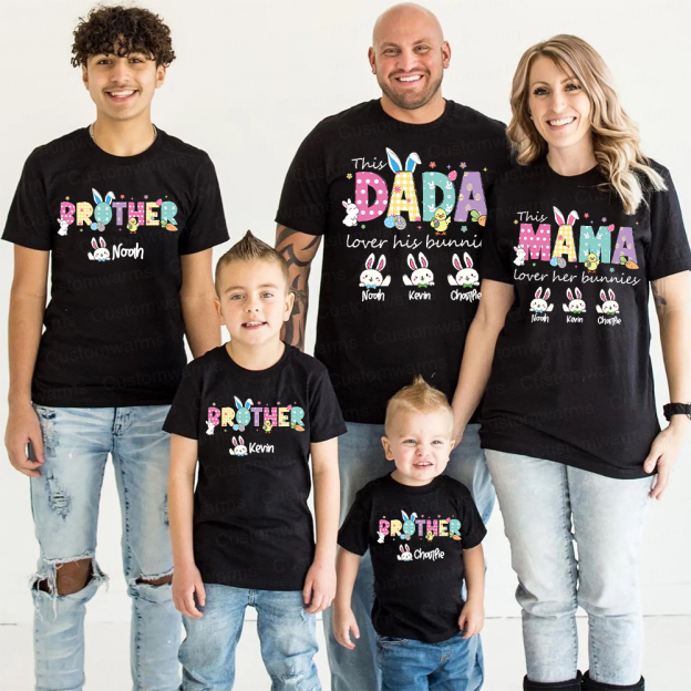 Personalized Family Happy Easter Matching Shirt | CWEaster68