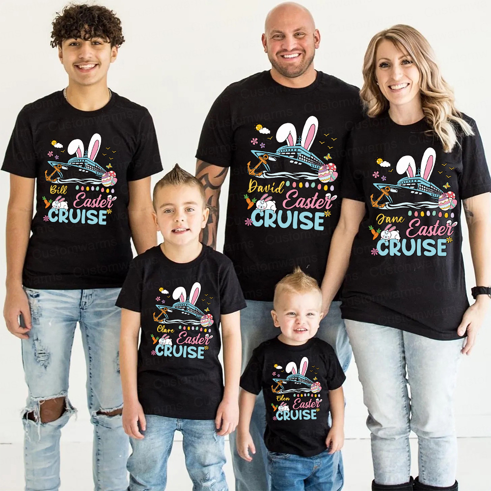 Personalized Family Happy Easter Matching Shirt | CWEaster70