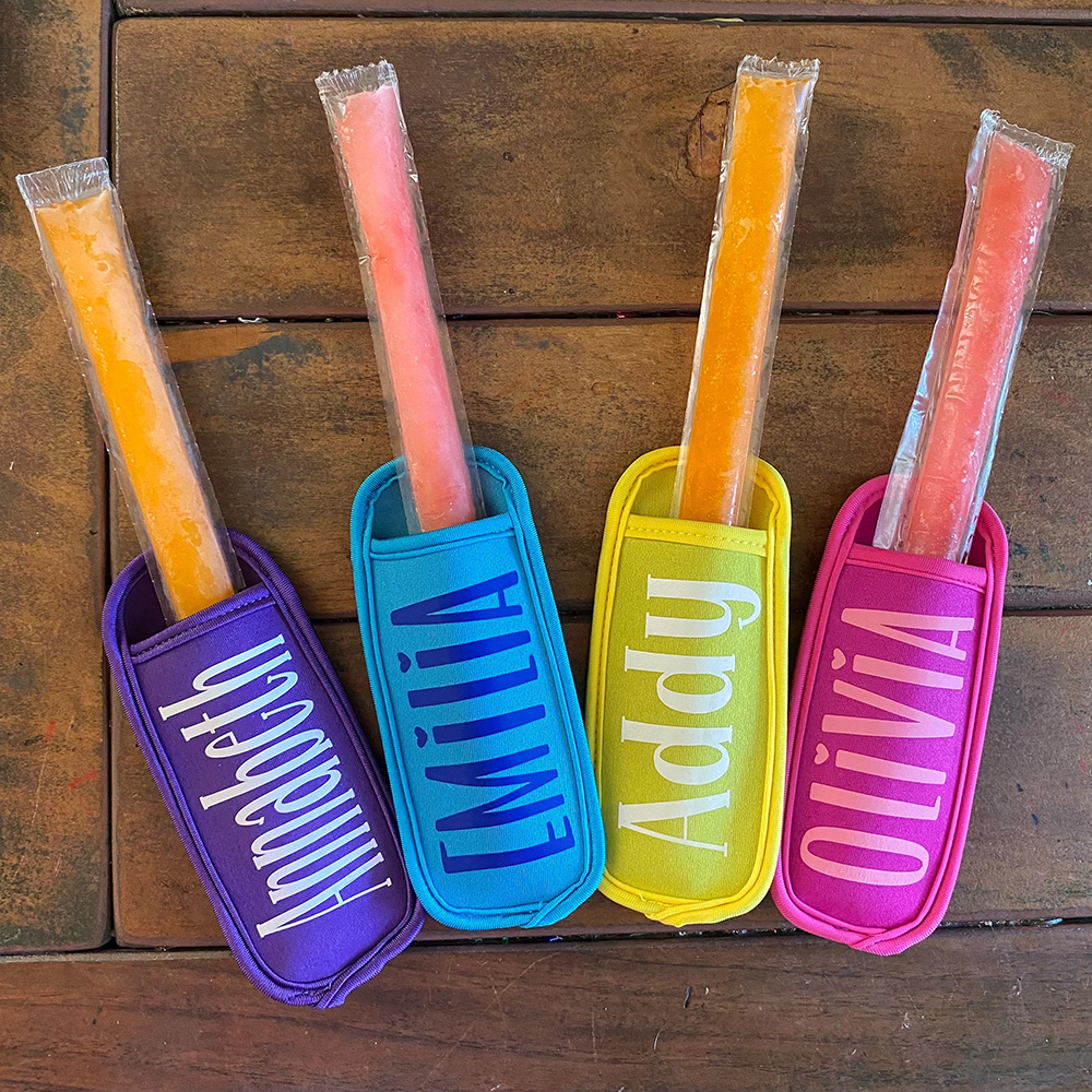 Personalized Icy Frozen Yogurt Popsicle Holder | CWBeach179