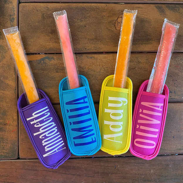 Personalized Icy Frozen Yogurt Popsicle Holder | CWBeach179