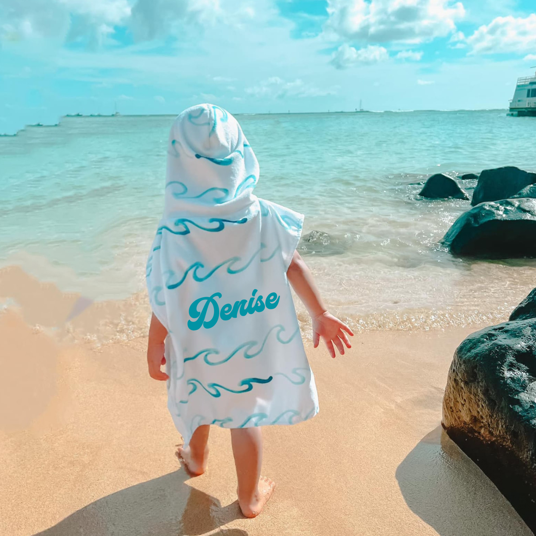 Personalized Hooded Beach Towel for Summer & Beach | CWHTowel42