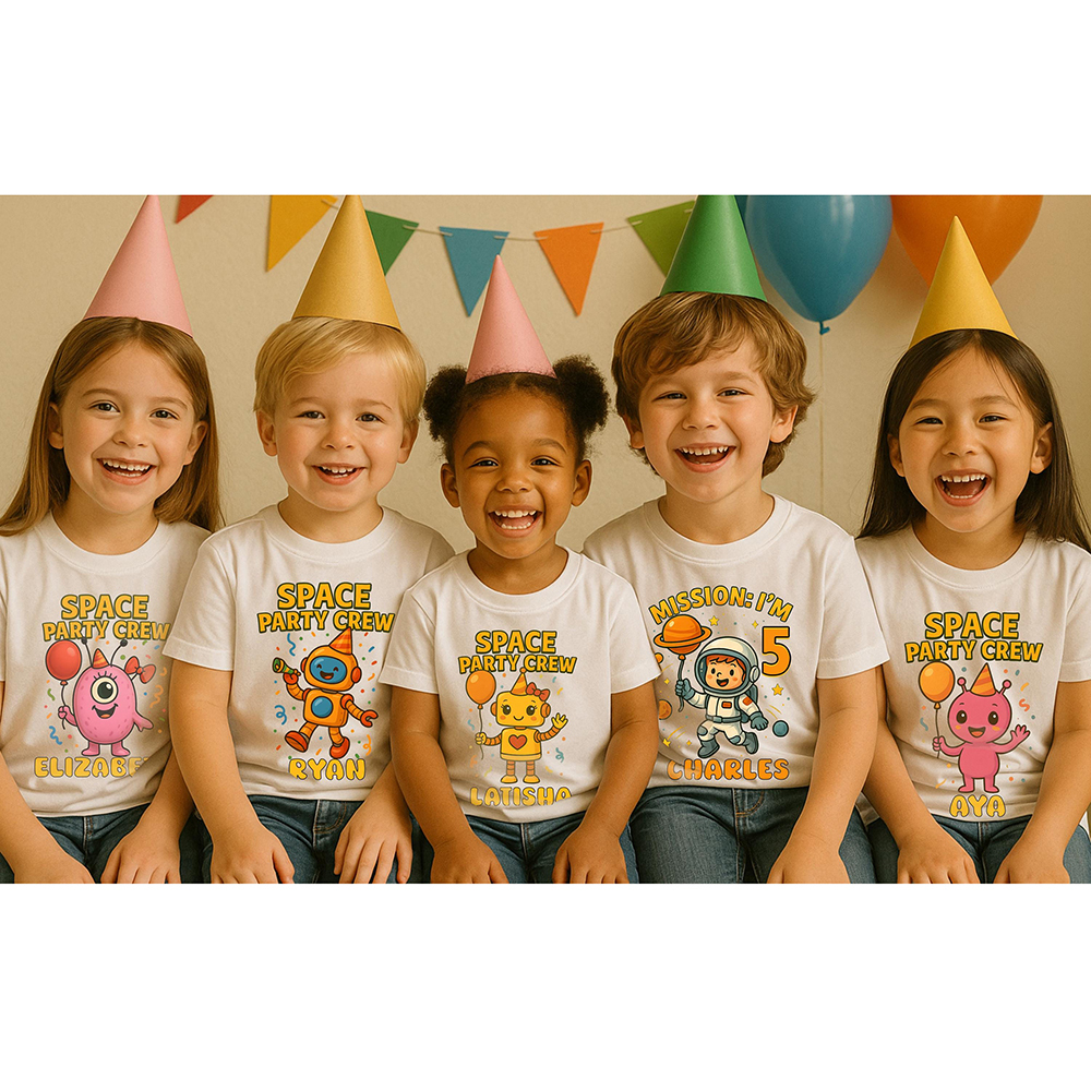 Personalized Space Party Birthday T-Shirt | inBirth33