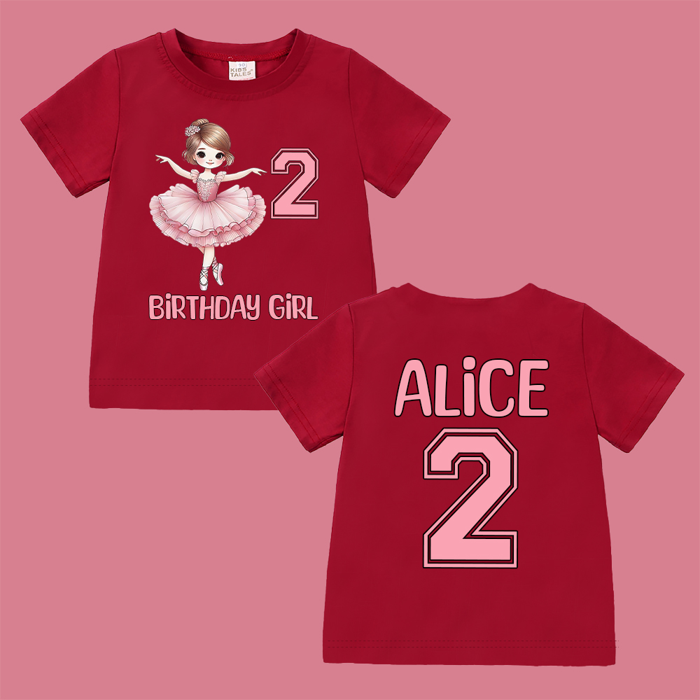 Personalized Ballet Dancer Theme Birthday T-Shirt | inBirth35