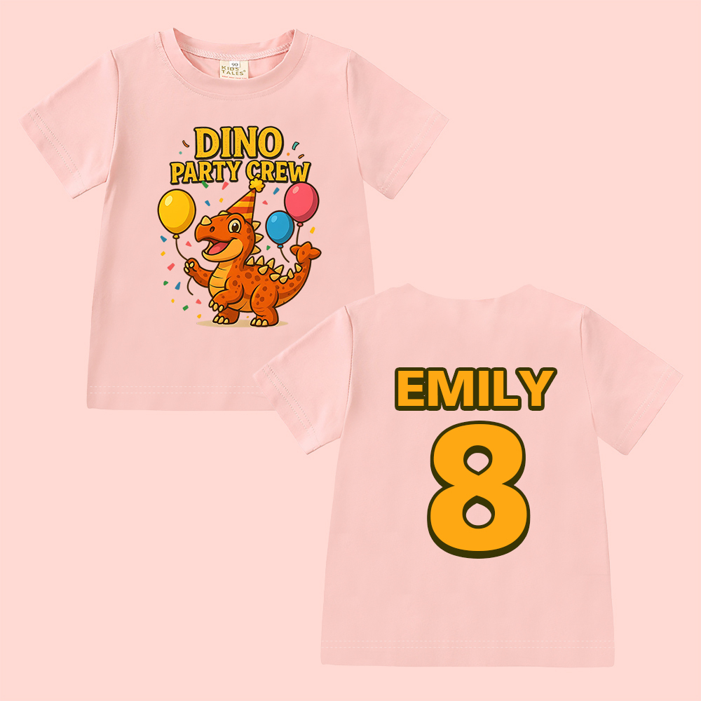 Personalized Dinosaur Party Birthday T-Shirt | inBirth34