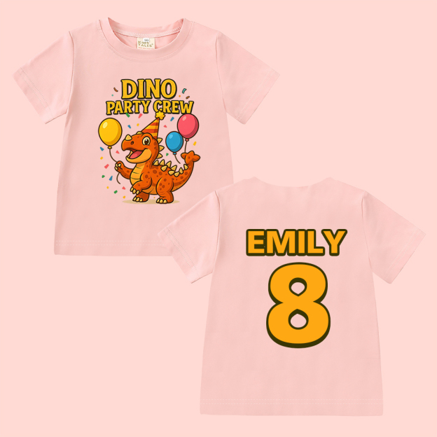 Personalized Dinosaur Party Birthday T-Shirt | inBirth34
