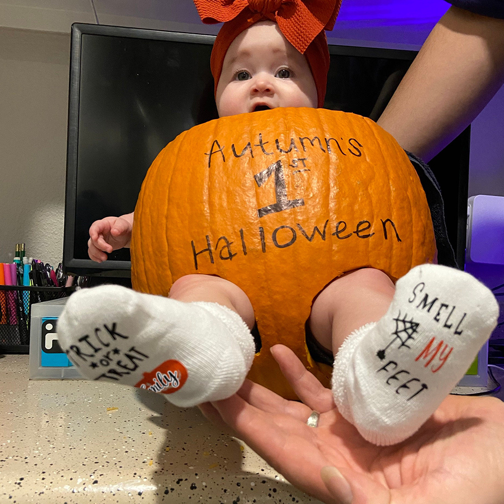 Personalised Halloween Trick or Treat Smell My Feet Socks | CWHalloween53