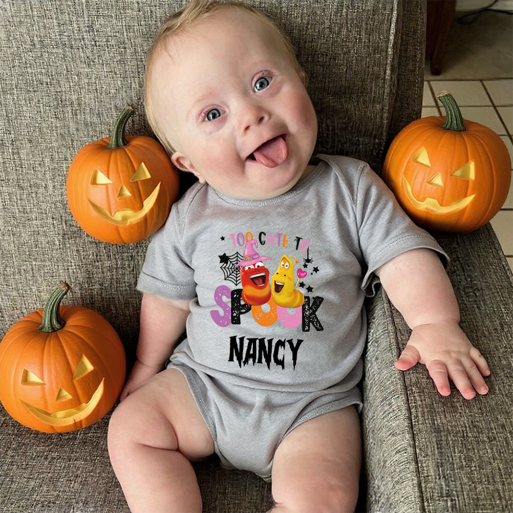 Personalized Larva's Halloween Funny Baby Romper | Larva04